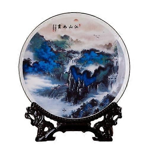 Decorative Trays-Scenic Splendor-Gold Landscape Plate