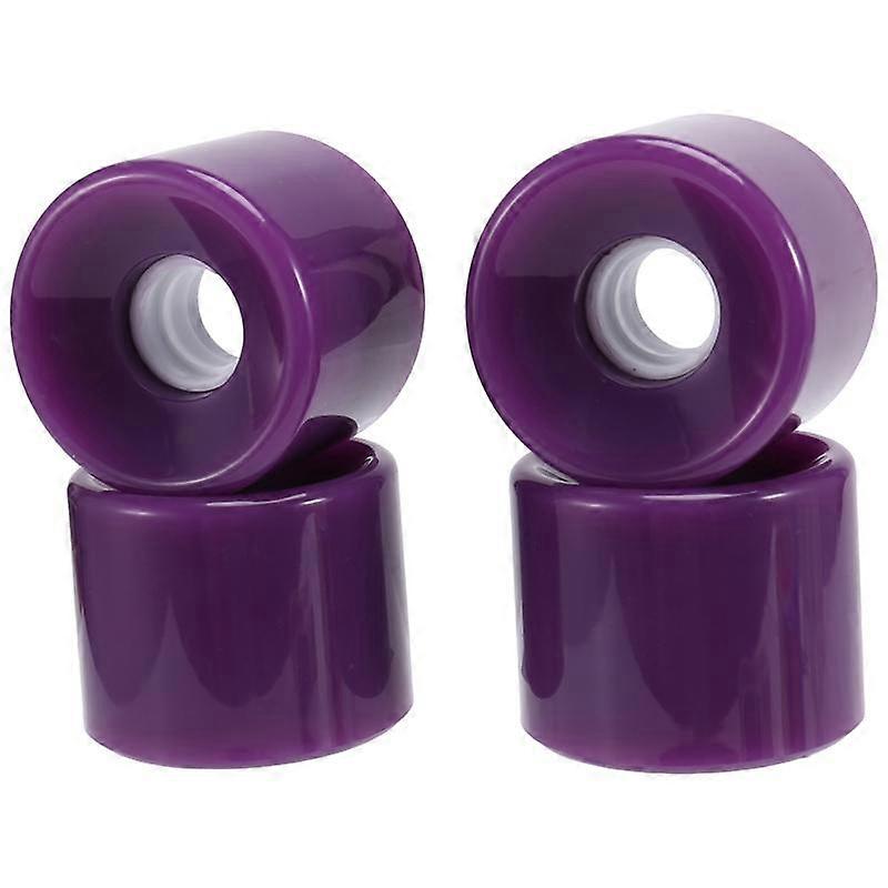 4Pcs/Set 60X51Mm Cruiser Skateboard Wheels PU Wheels Long Board Cruiser Wheels,Purple