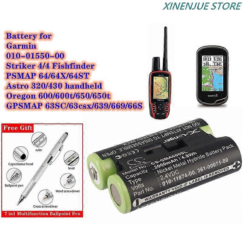 GPS Navigator Akku 2000mAh für Garmin Astro 320 Handheld GPSMAP 63SC GPSMAP 63csx GPSMAP 639 GPSMAP 669 66S PSMAP 64 64X 64ST