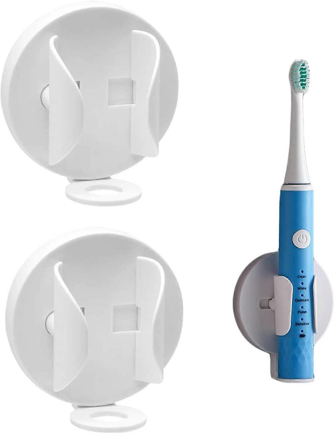Automatic Electric Toothbrush Holder 2pcs Wall Mount Adhesive Toothbrush Holder