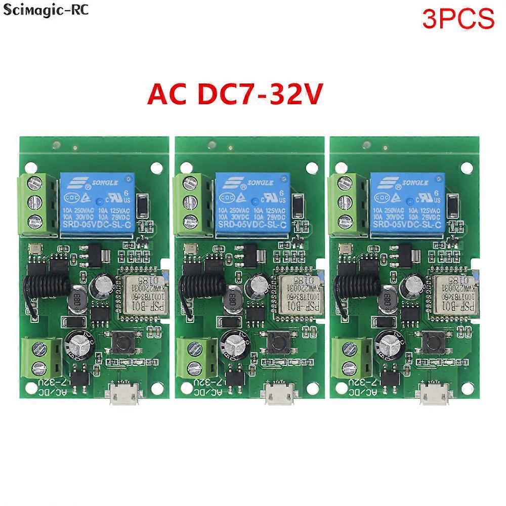 Smart Wifi Motor Switch Module 5V 12V 32V 220V RF 433 Radio Remote Control 1 Channel Inching Relay