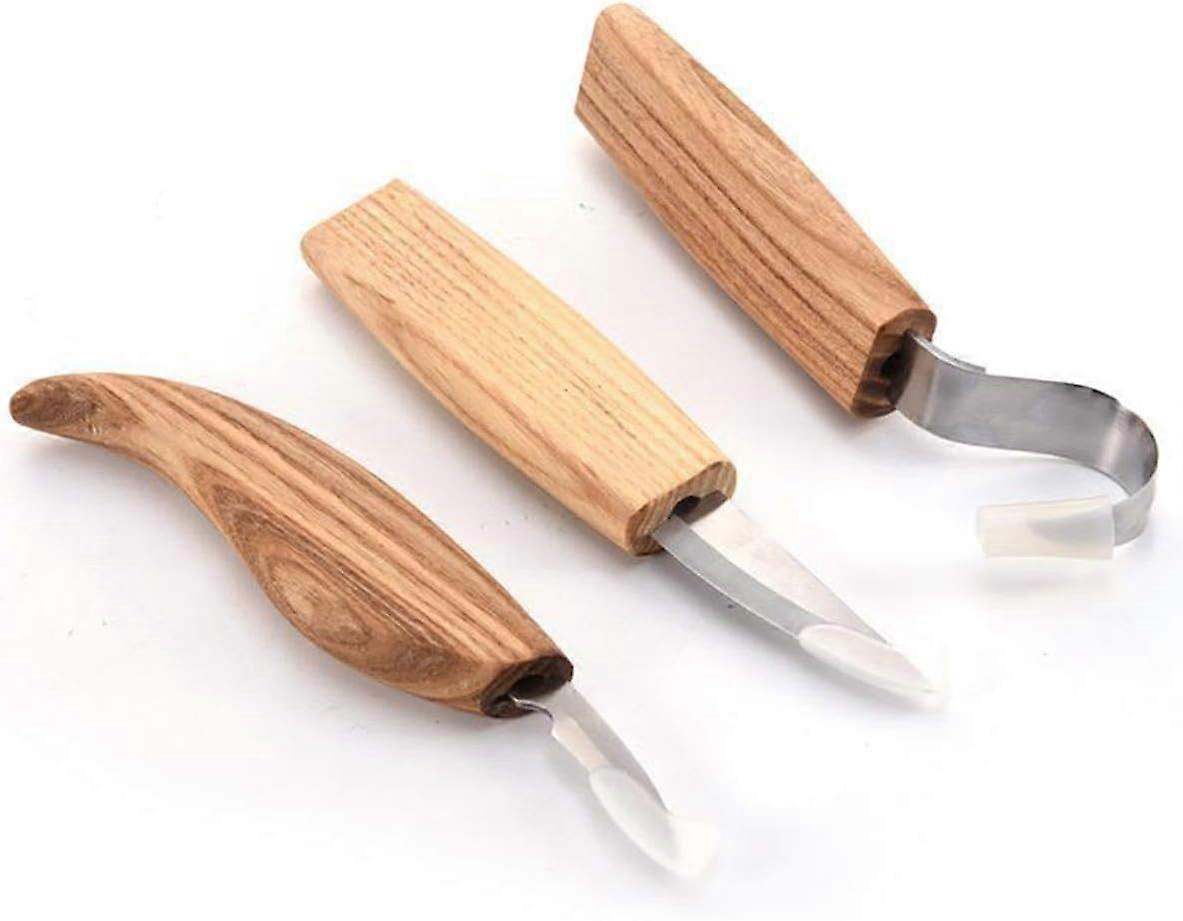 Wood Carving Tool Set, 3 in 1 Wood Carving Kit, Include Chisel Hook, Whitening Chisel, Chip Carving Chisel