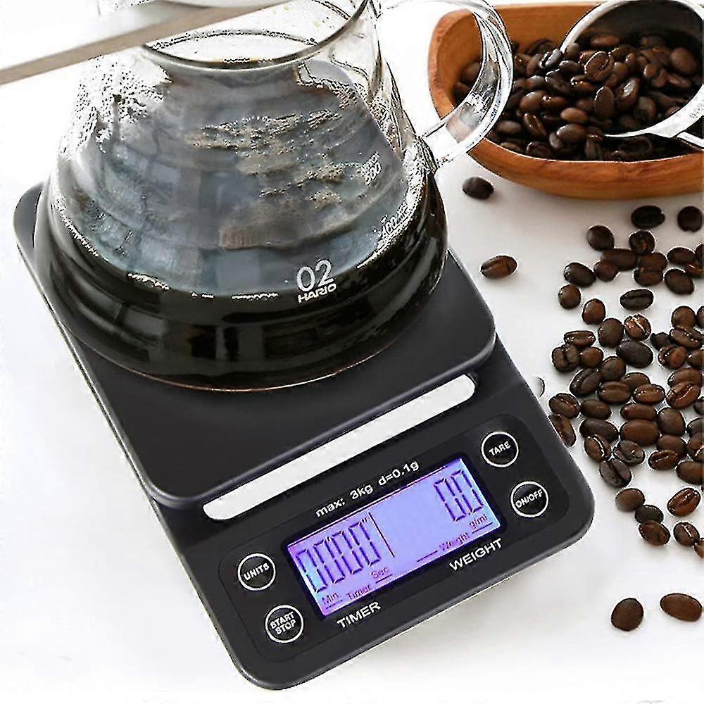 Digital Coffee Scale With Timer, Multifunction Portable With Display