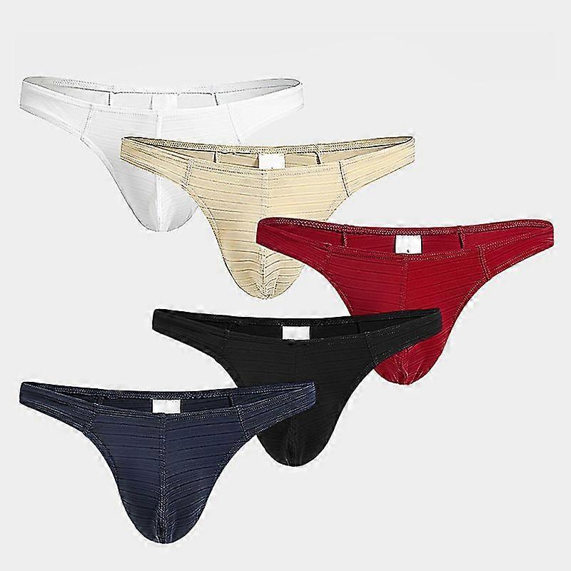 5pcs Different Colors Seductive Masculine Set String Thong For Men
