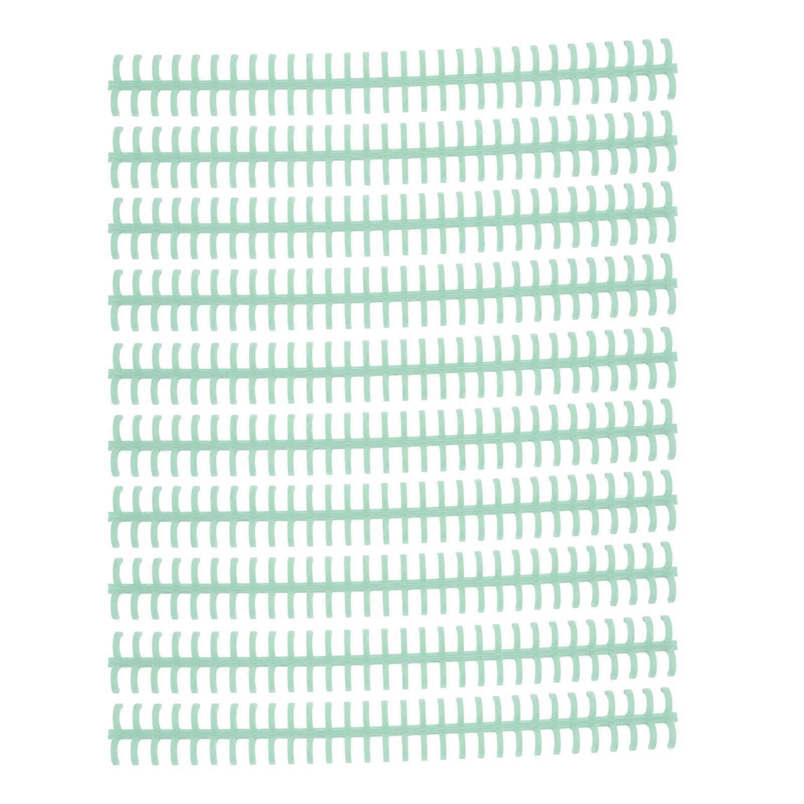 10 Pcs Loose Leaf Binding Spine 30 Hole Cuttable Wear Resistant PP Plastic 10mm Binding Comb for Student Office Green