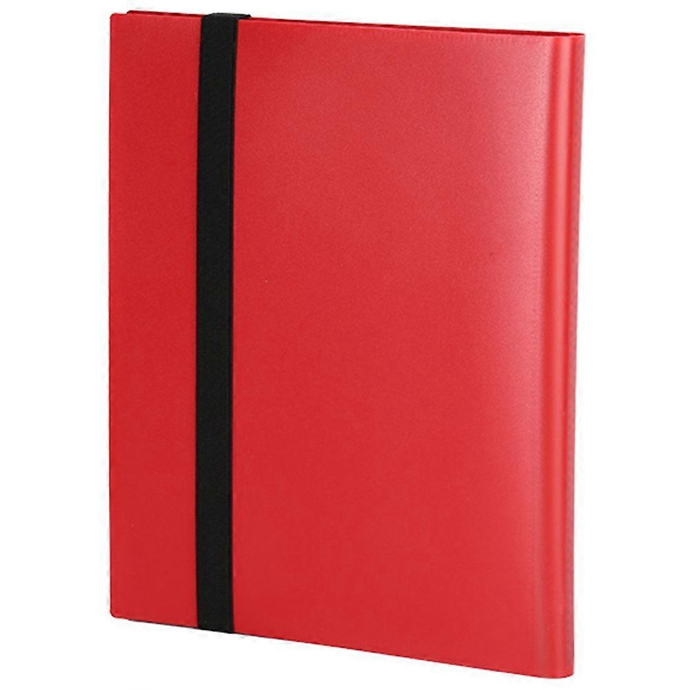 Large Capacity Card Collection Book, Waterproof & Dustproof, Board Game Card Collection Red