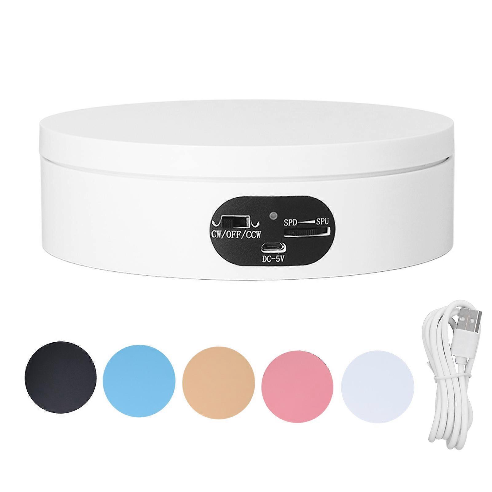 Rotating Display Stand White Mute Motorized 360 Degree Rotating Automatic Turntable for Photography Display Jewelry