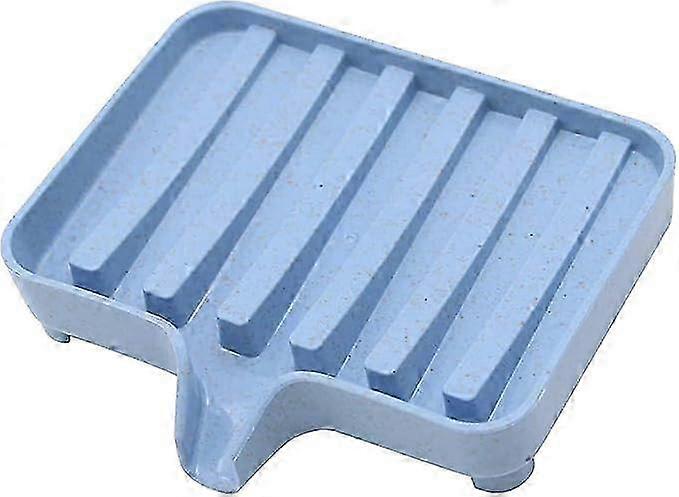 Soap Dish, Soap Holder, Soap Storage Rack with Drain Function for Bathroom Shower, Soap, Sponge (Blue)