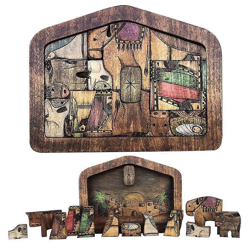 Krybbespil Statue Sæt Jesus krybbe figurer