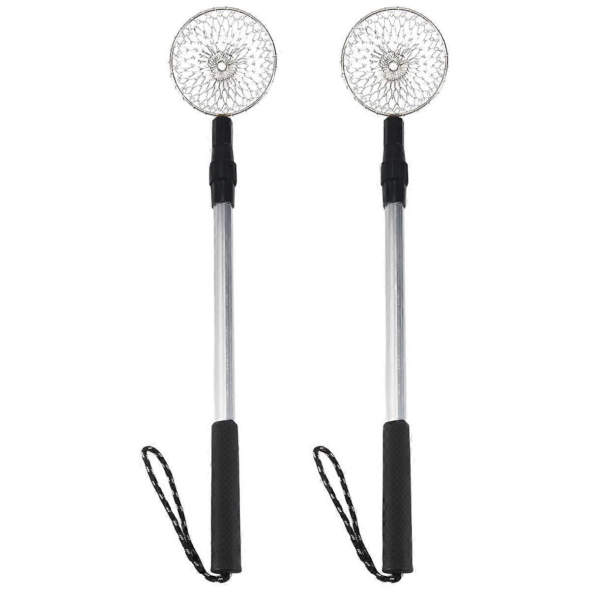 2Pcs Beach Scoop for Beachcombing Collect Seashell Rocks Sifting,Extra Long Telescoping Shovel