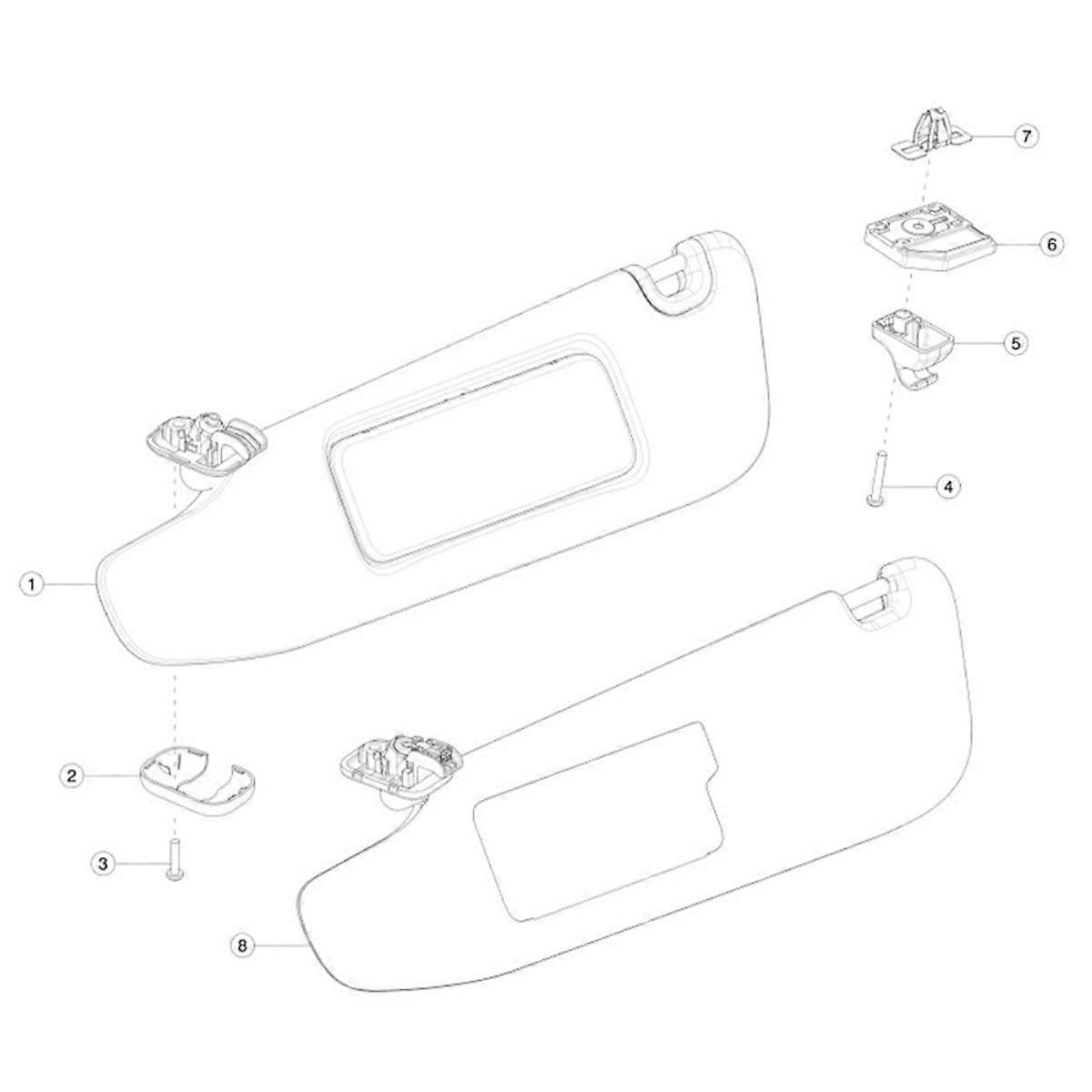 1 paio di visiere parasole per auto con parasole a specchio 103258100D 103258200D per Model S Y 2012-2020 Shade Sunvis
