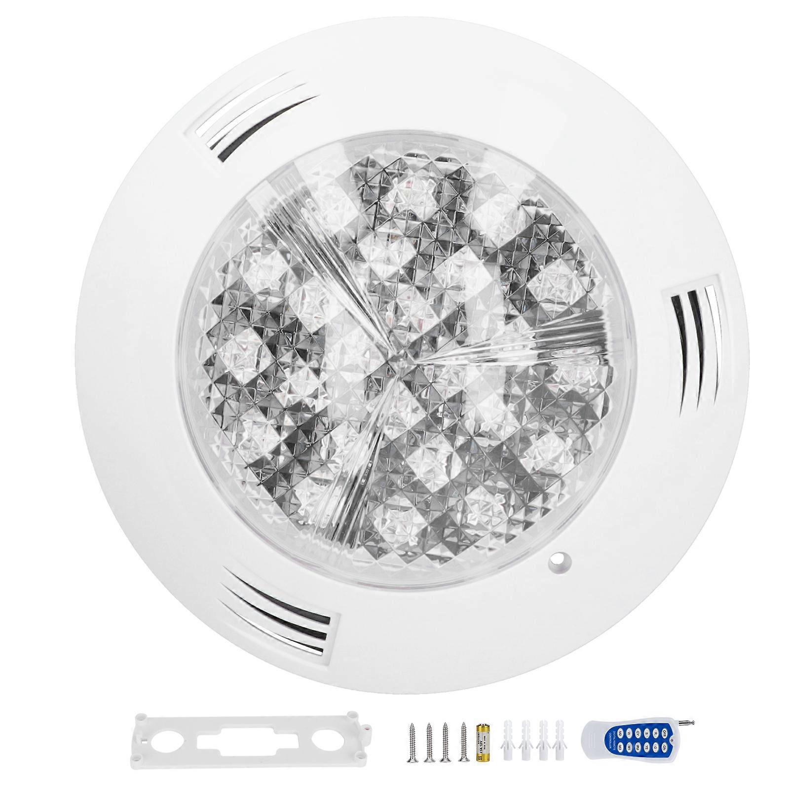 24LED Luce per piscina Lampada subacquea RGB con telecomando a 12 tasti IP68 Impermeabile 24W AC12V
