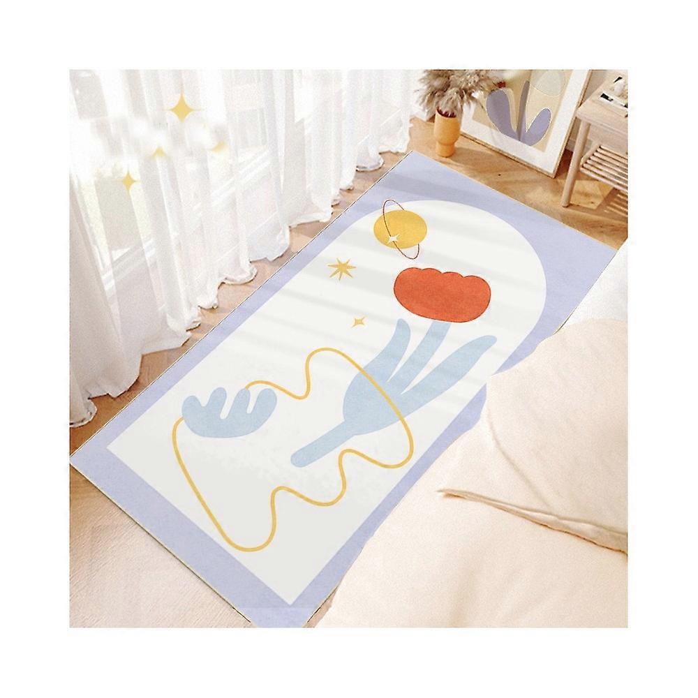 Flower Pattern Carpet Cute Rectangular Bedside Rug Carpet for Bedroom Home Decor Washable Rugs And Carpet-Flower 5