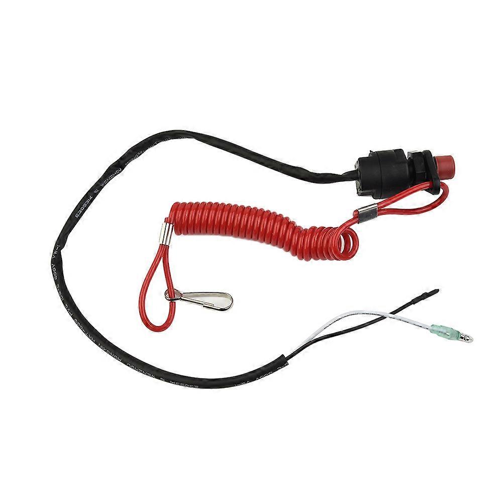 1pc 28x55cm Kill Switch Safety-Tether Outboard Cut-Off Boat Motor Emergency Kill-Stop Switch W/Safety Tether Lanyard