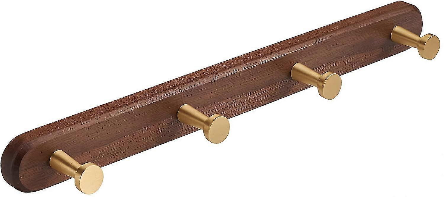 Generic Wall Mounted Coat Rack Gold 103-4 Brown 15.7in