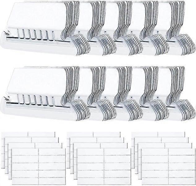 120 Clear Plastic Hanging Folder Tabs and Inserts for Quick Identification