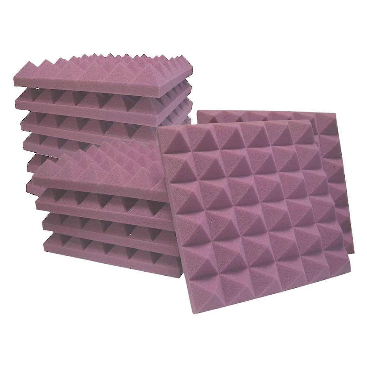 12 Pack Soundproof Foam Pyramid Acoustic Absorbing Panels Studio Foam Sound Reduction Noise Cancell