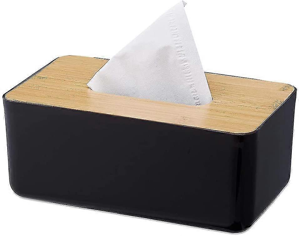 Tissue Box, Bathroom Tissue Dispenser, Rectangular, Bamboo, Simple And Convenient