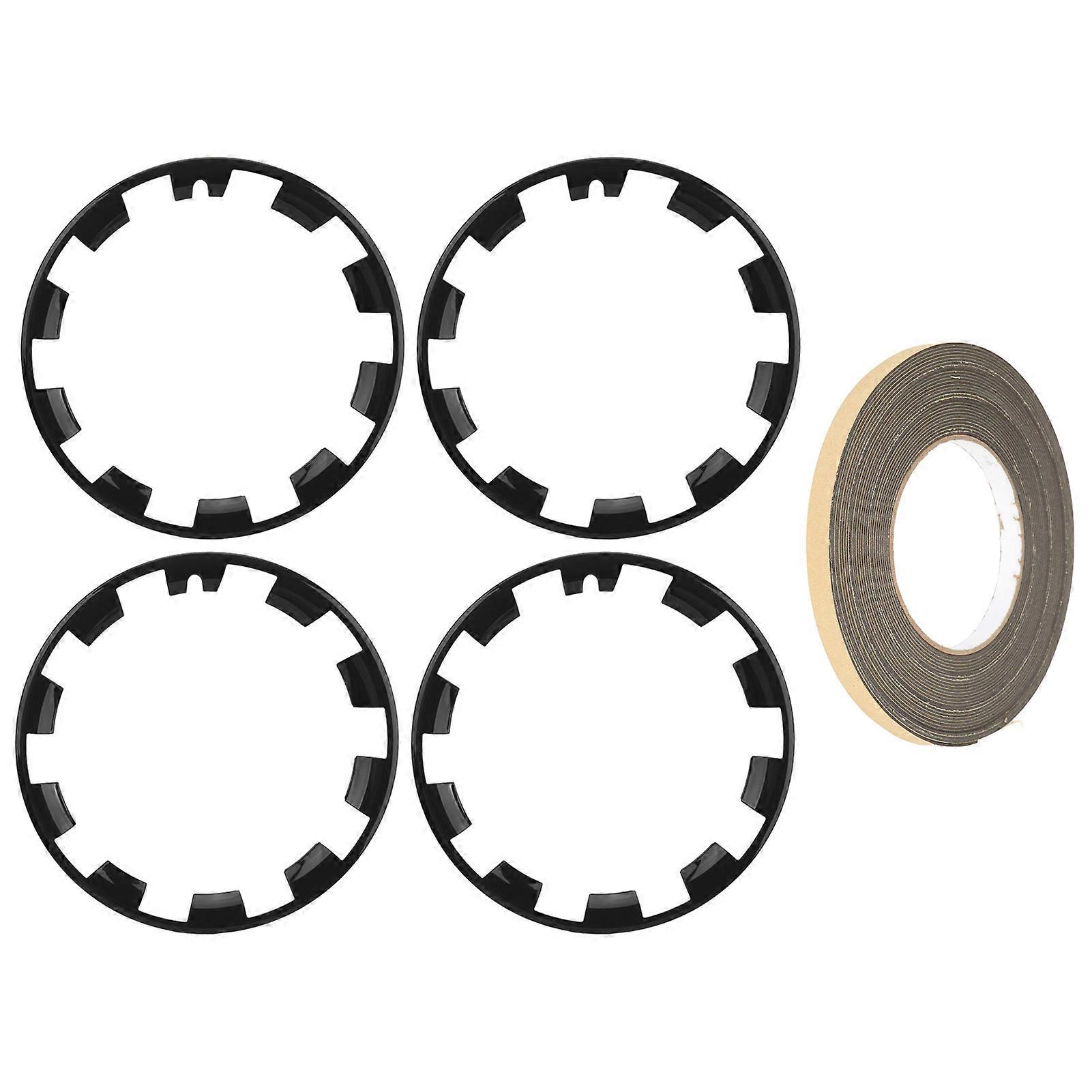 4 قطع حامي حافة عجلة السيارة محور حافة حماية حراس حماية الشريط الدائري استبدال Telsa Model Y مع 20 بوصة محور أسود غير لامع