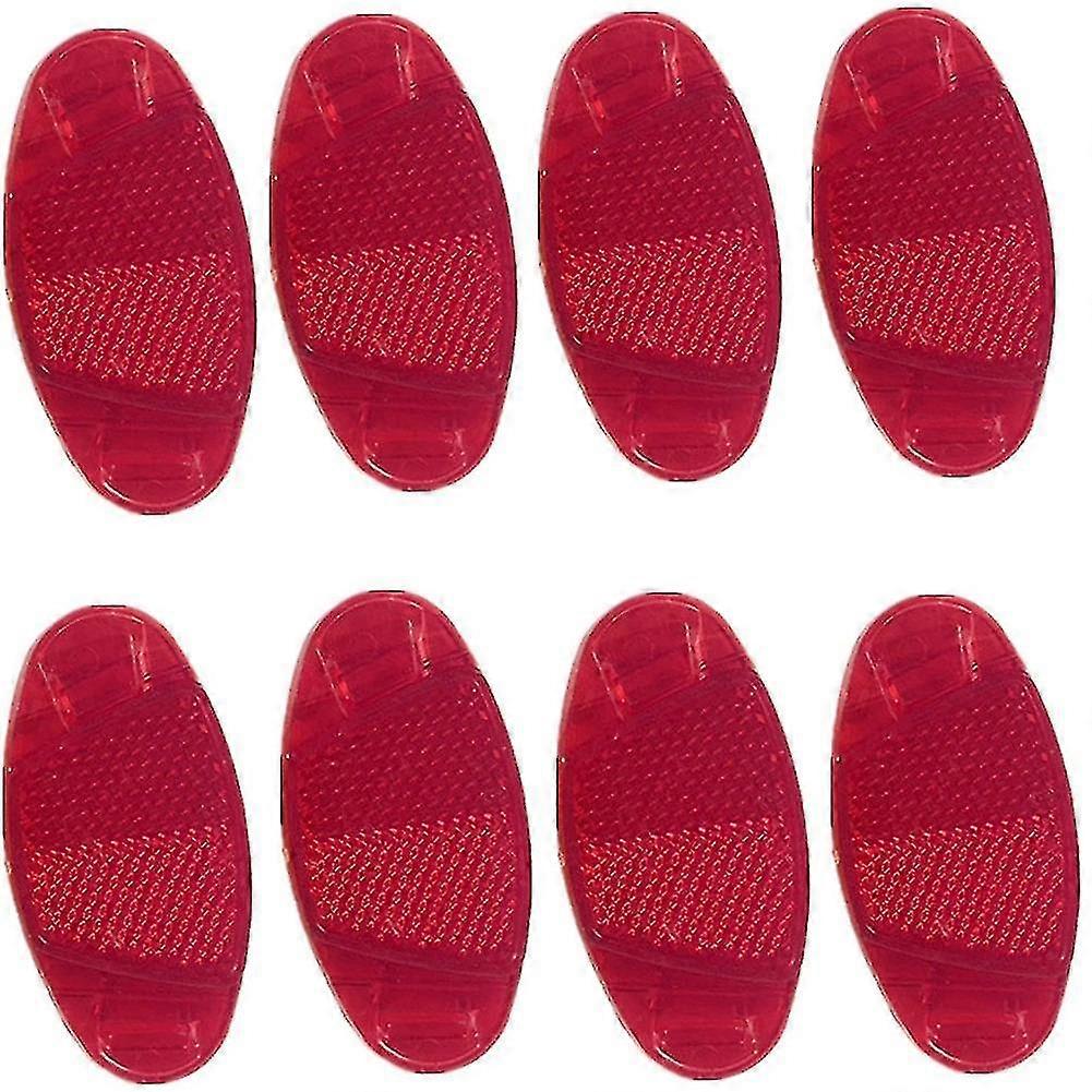 8 Pcs Oval Reflector Bicycle Spoke Signage Safe Warning Compatible With Bicycle