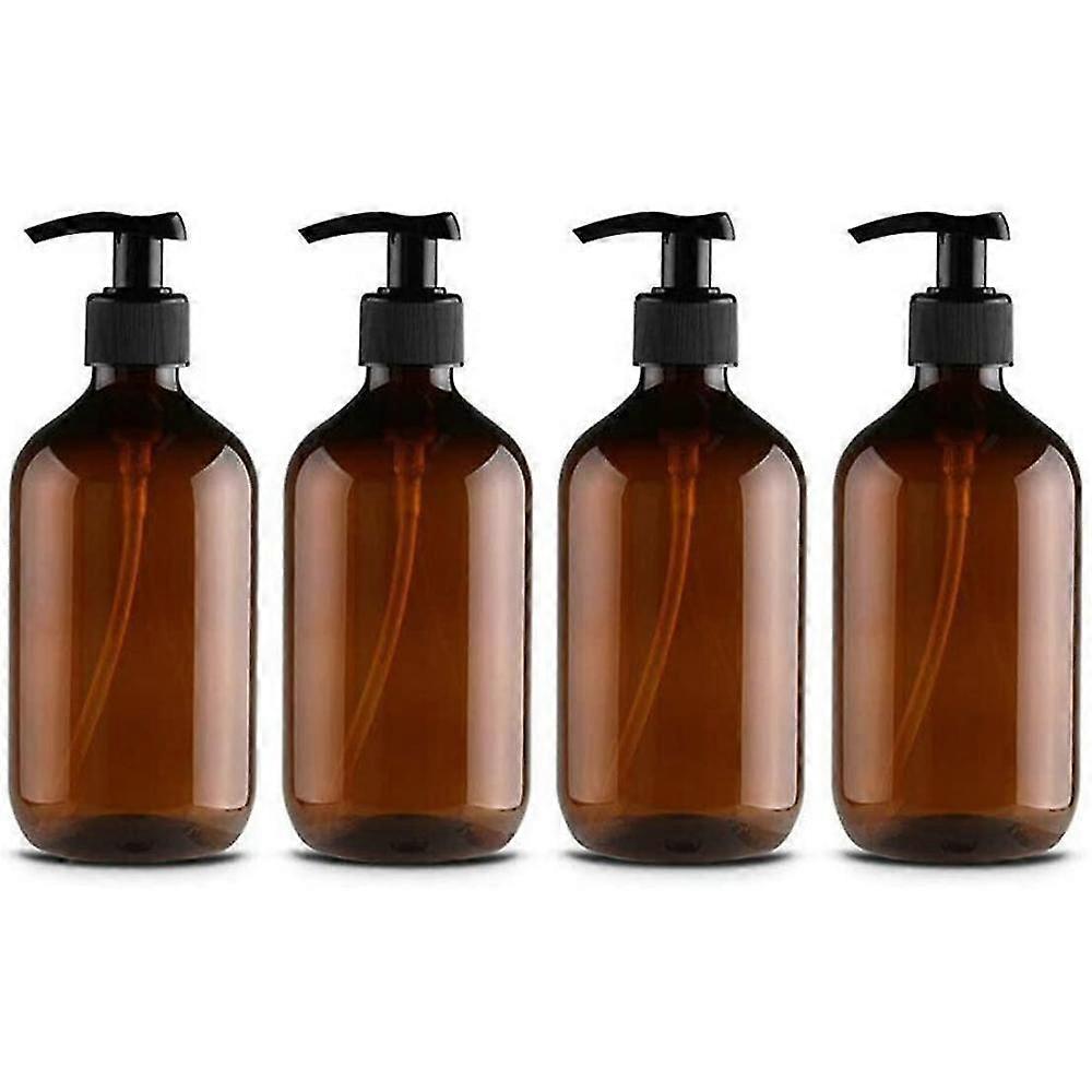 4 stuks Lege flessen met grote capaciteit 500 ml (bruin) YYJ