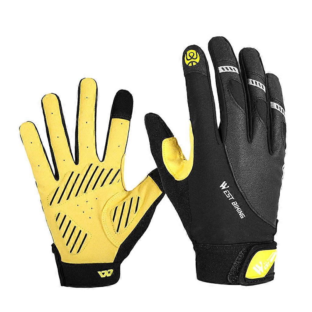 Guantes deportivos de dedo completo para pantalla táctil Lycra Guantes de carretera MTB a prueba de viento