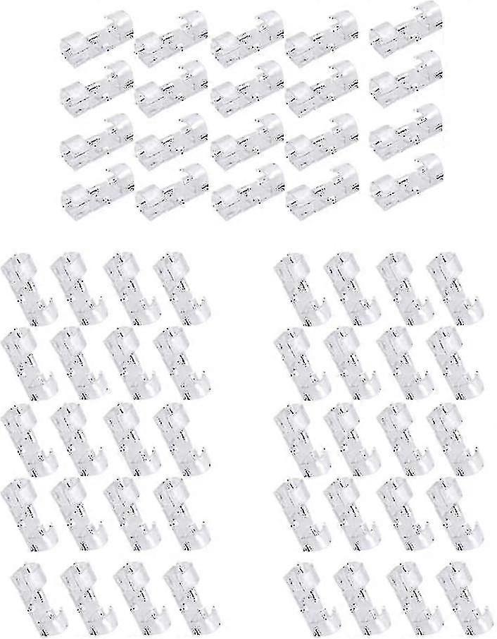 60 Pcs Self Adhesive Cable Clips, Adhesive Adjustable Cable Clips, Adhesive Wire Storage Clips - Transparent
