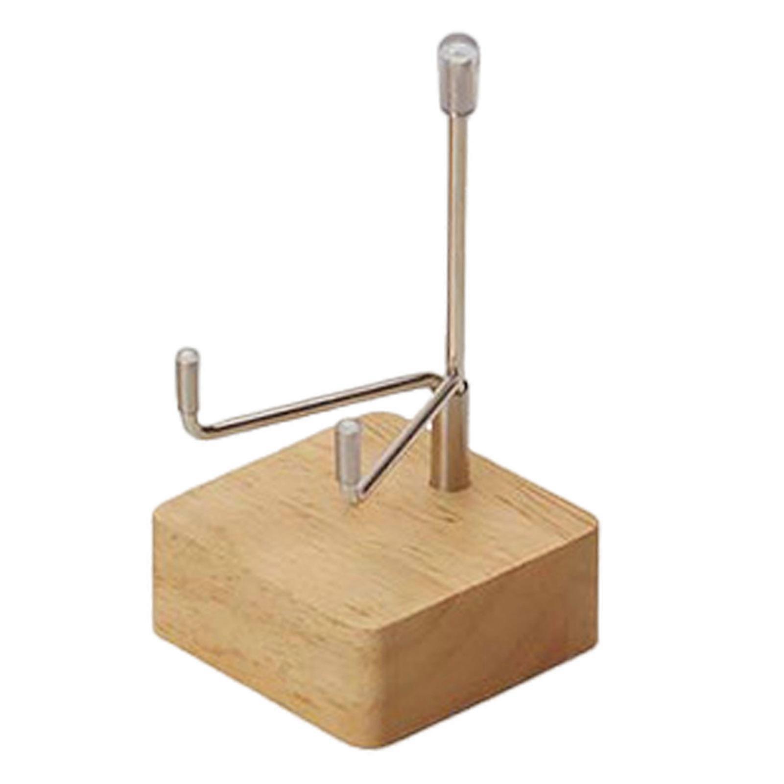 Wooden Display Stand with Adjustable Metal Arm High Stability Widely Used Mineral Agate Plate Seashell Rock Display Easel Holder