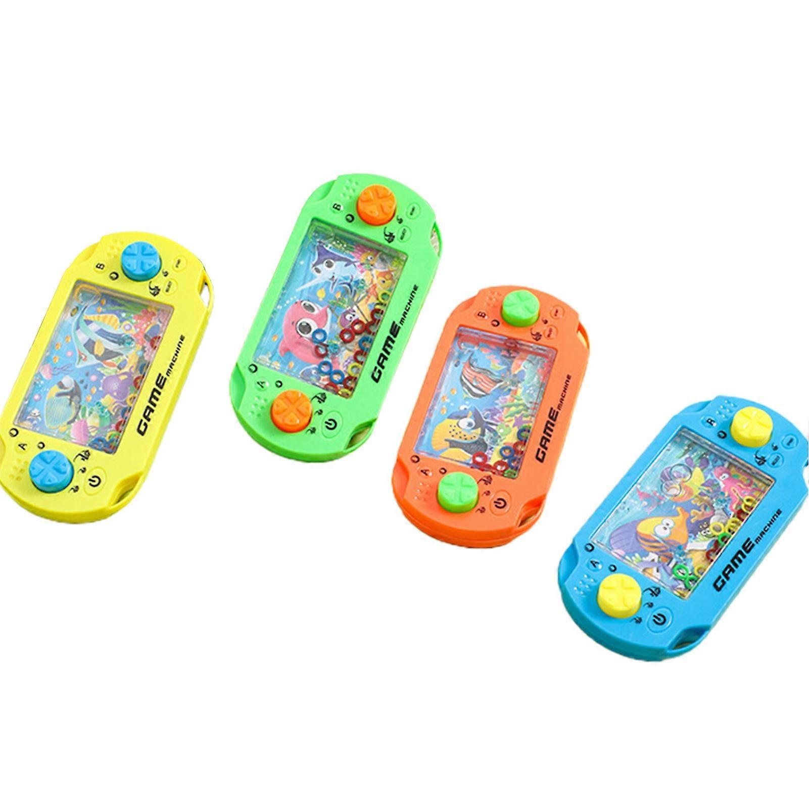 Cartoon Game Console Interesting Water Ring Toss Large Screen Retro Style Interactive Game Thinking Ability Plastic Children Handheld Game Console Toy
