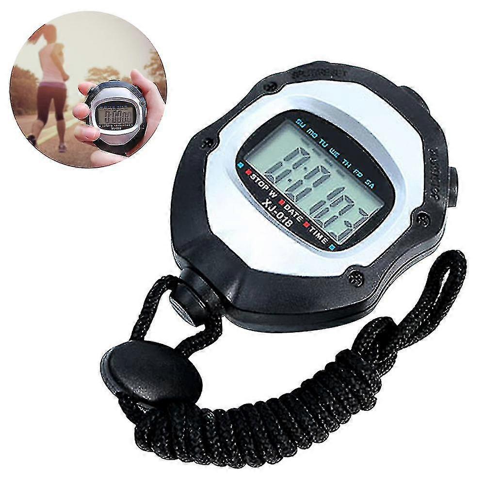 Professional Digital Stopwatch Timer, Sports Stopwatch W/ Stroke Or Pace, Lap Split Memory, Second Timing, Large Backlight Lcd Display