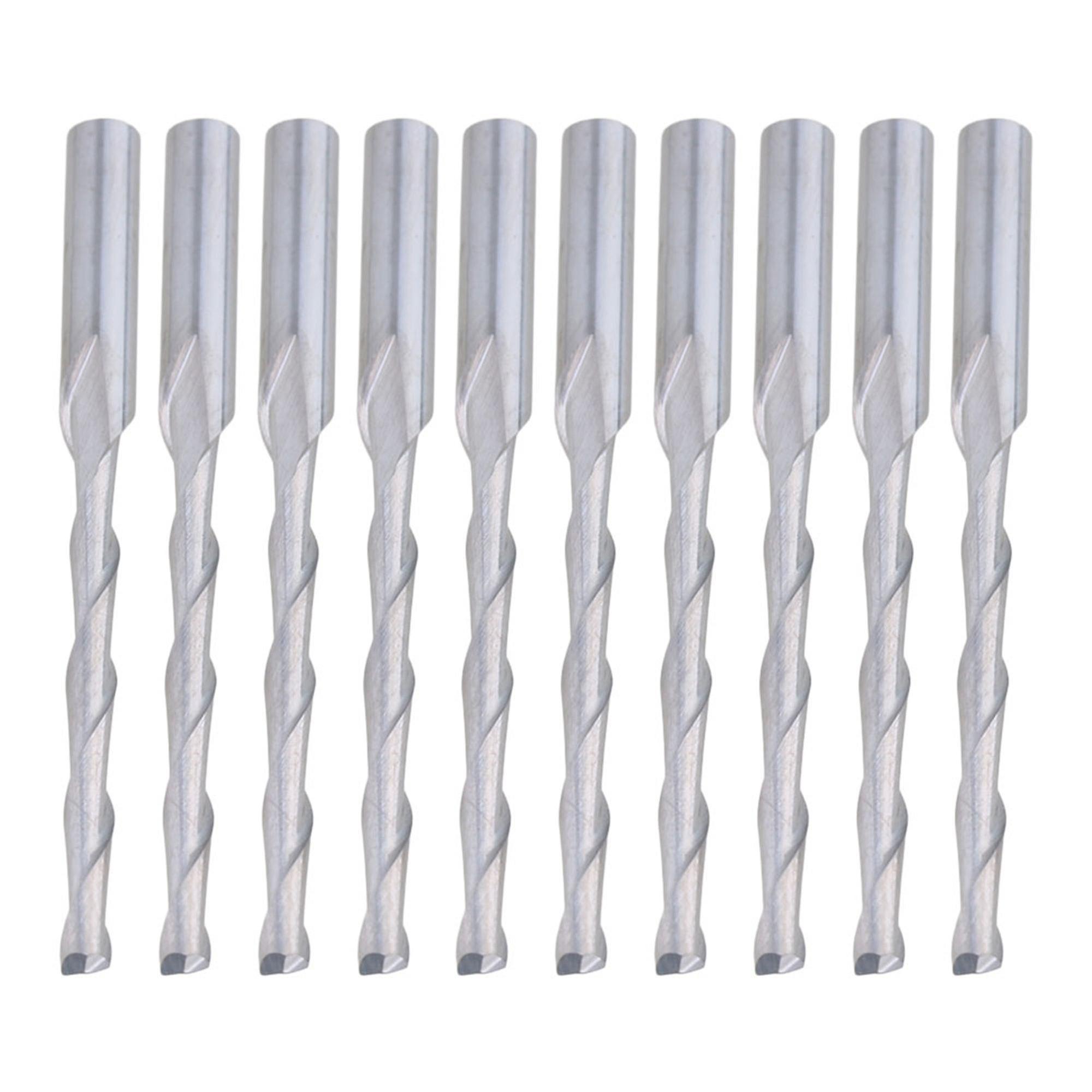 Fräser Bits 10pcs CNC Zwei-Flöte Spiral Bit Schneiden Acryl Bauchmuskeln