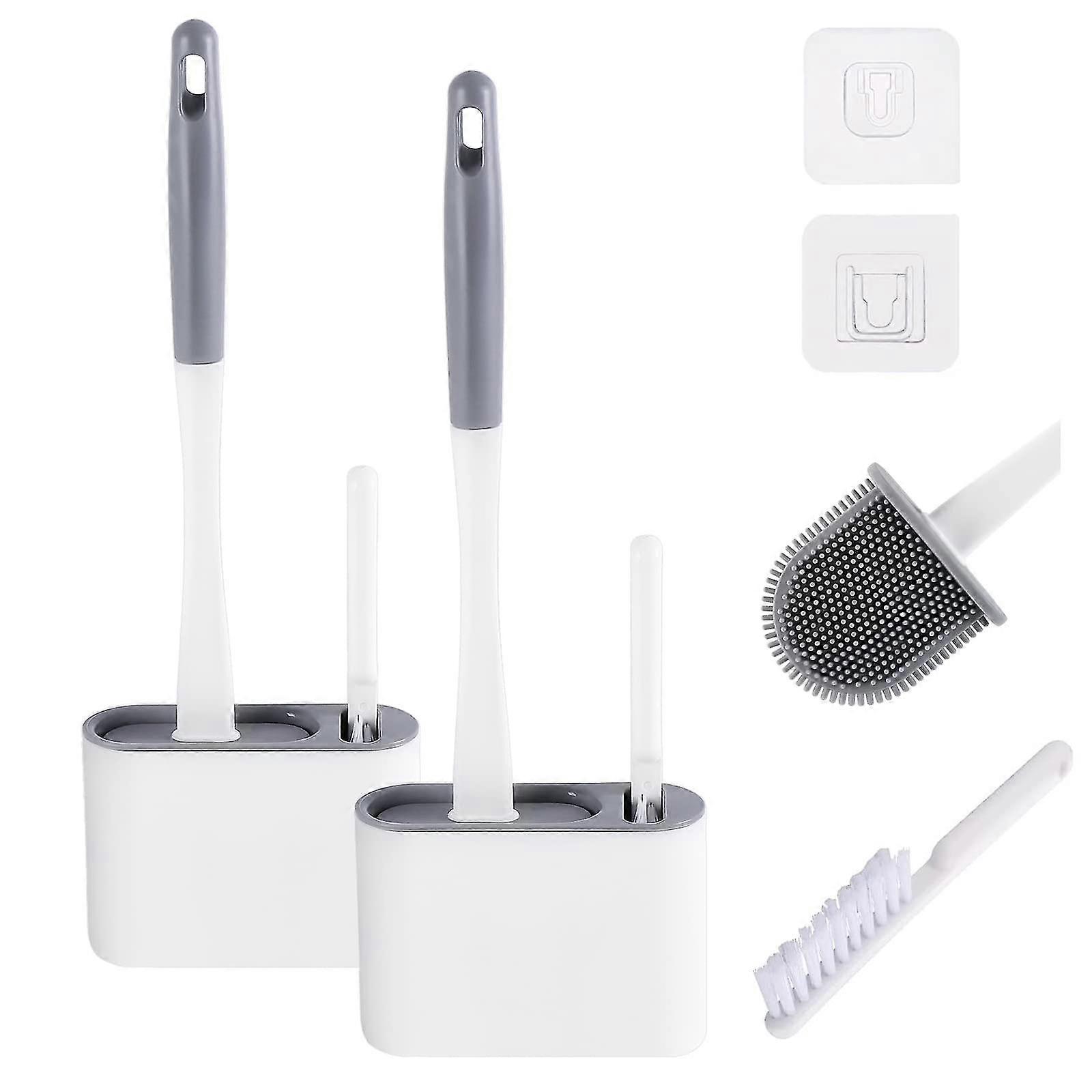 Piece Silicone Toilet Brush Wall Mount With Bracket