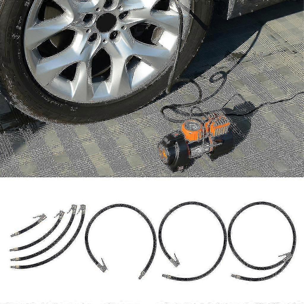 Tire Air Chuck With Rubber Hose Tire-valve Fine Thread 10/20/30/40/60/80cm