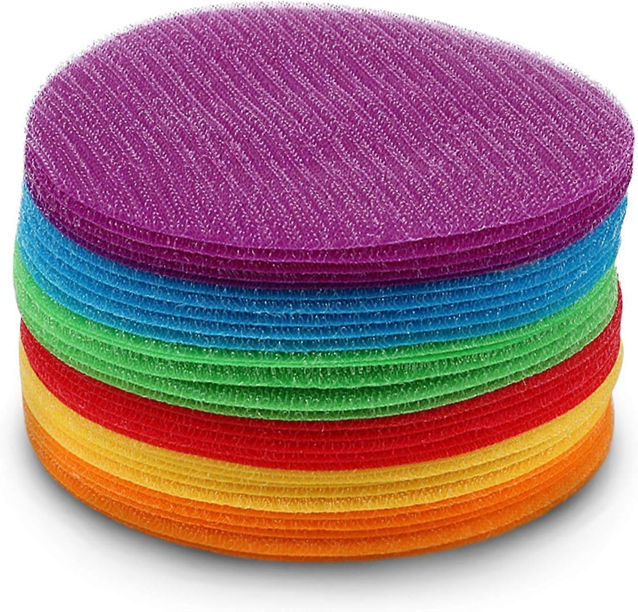 30 Pack Carpet Spot Sit Markers, 4 Multicolor Circle Sitting Dots