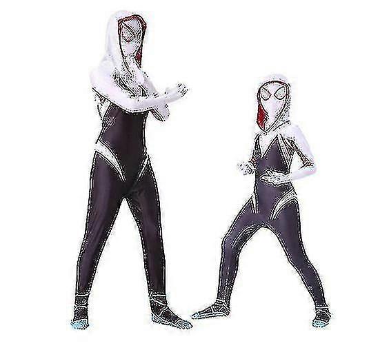 Spider Gwen Stacy Costume Femmes Filles Combinaison à capuche-a_y
