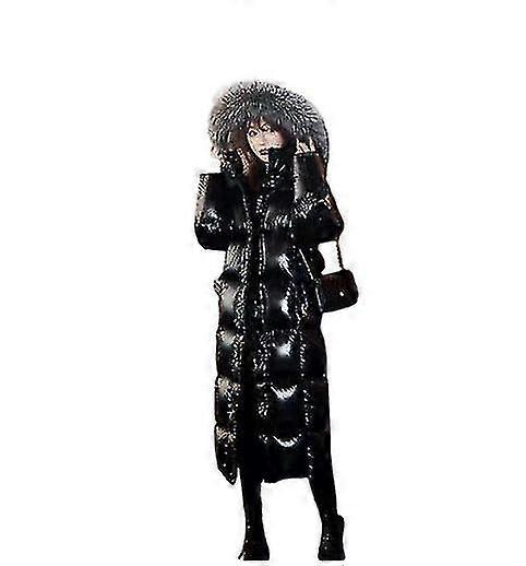 Damlång dunjacka Nytt mode vit anka ner förtjockad vinterrock