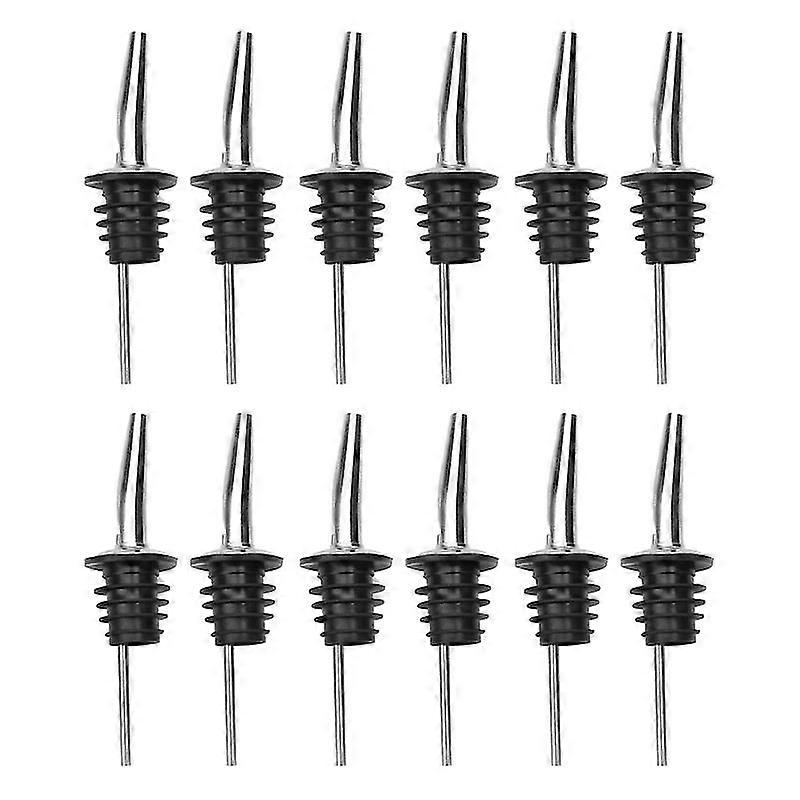 12pcs الفولاذ المقاوم للصدأ الكلاسيكية زجاجة صبوات مدبب صنبور الخمور صبوات مع المطاط قبعات الغبار المطاعم