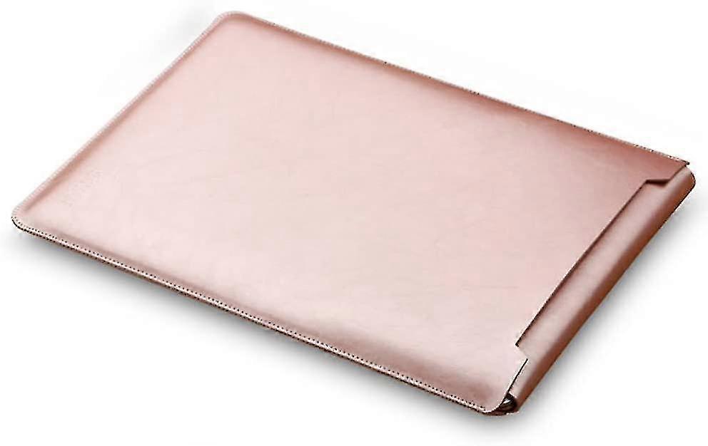 Microfiber Läder Laptop Sleeve Slim Case Täcker Lyxig Pu Läderfodral Elagant Skyddande Lock Integrerad Musmatta Kompatibel med Macbook Pro Pro