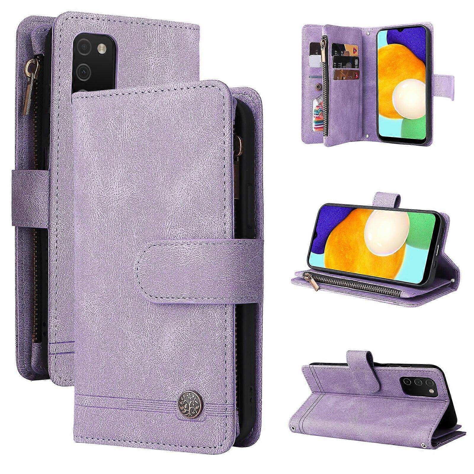 Case for Samsung Galaxy A03S Leather Flip Folio Case with Credit Card Holder Money Pocket Magnetic Buttons Wallet Case Kickstand Shockproof Protective