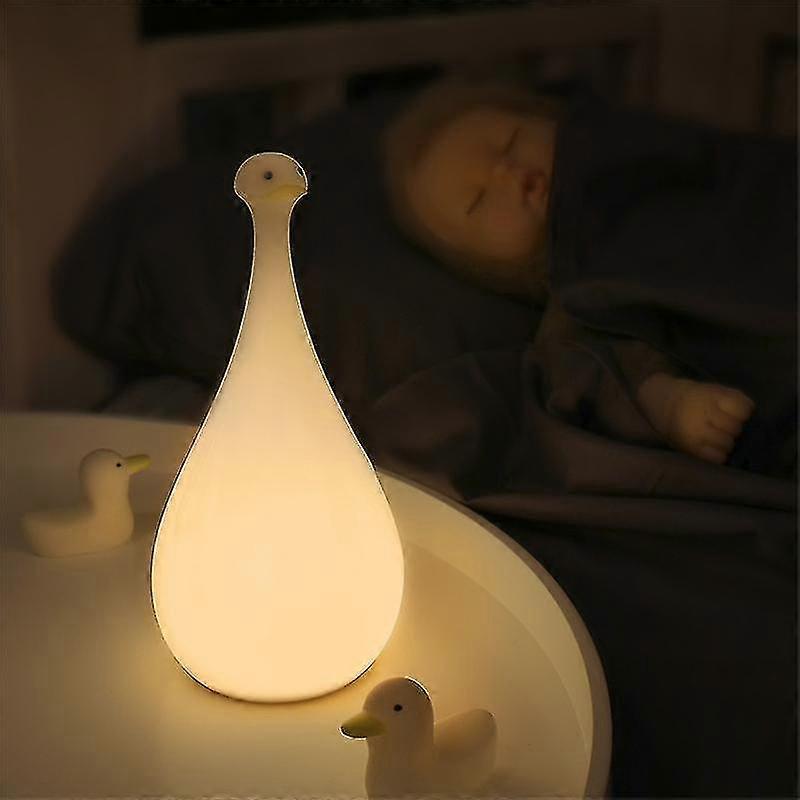 Silicone Duck Bedside Sleeping Night Light Usb Rechargeable Led Table Lamp