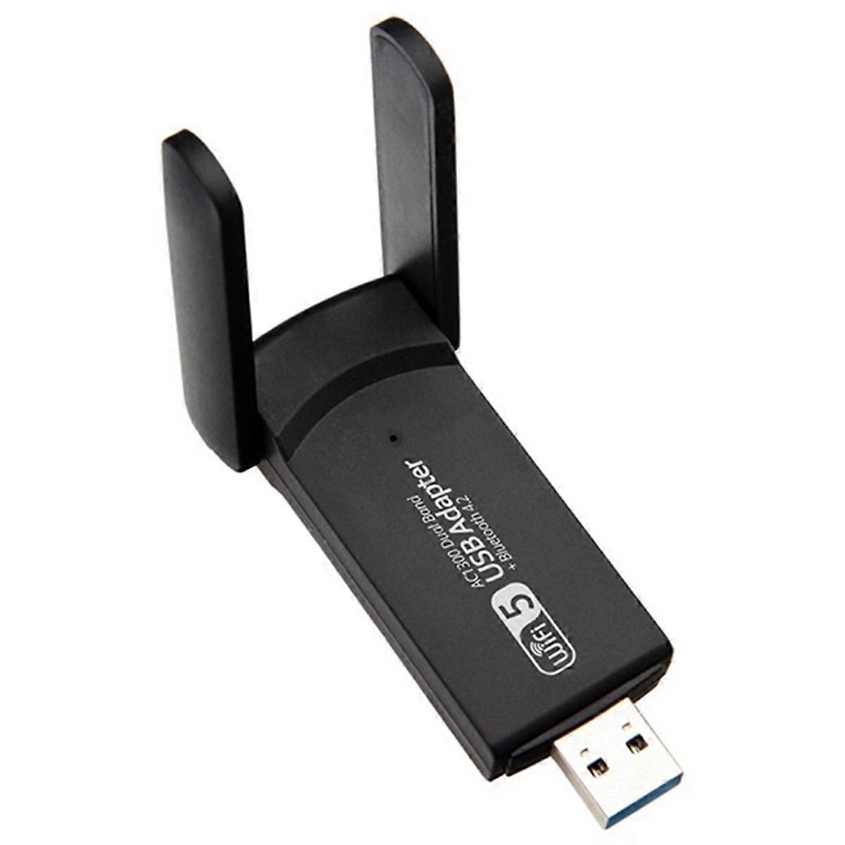 1300Mbps USB WiFi Adapter USB 3.0 Wireless Dongle 2.4G & 5G Dual Band 2-In-1 Wireless Network Card for Desktop Computer