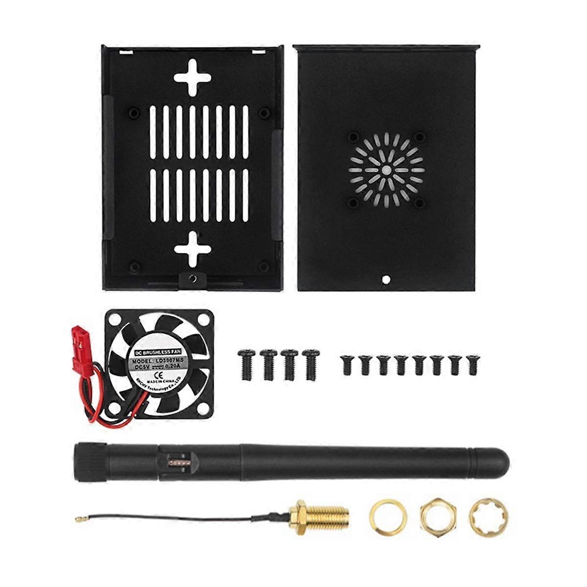 For 3B Case , Metal Shell with Fan & Heatsink for 3B 2GB / 4GB / 8GB (with Antenna)