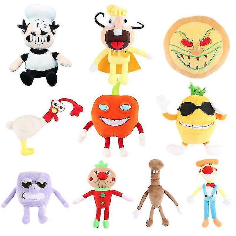 Pizza Tower Pizza Tower Series Game Peripheral Doll Chef Plush Toys E