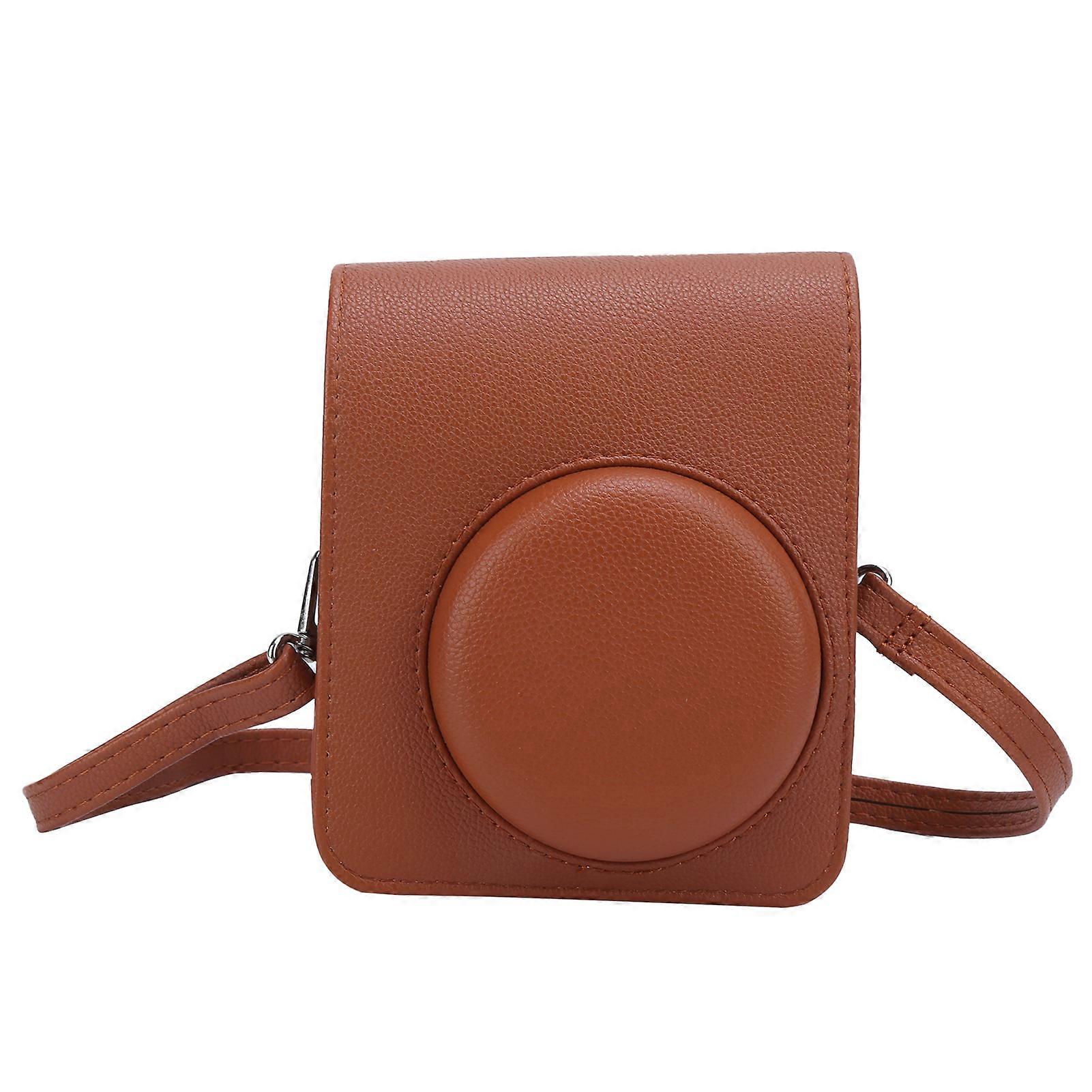 PU Leather Mini Camera Case Bag with Adjustable Shoulder Strap for Instax Mini 40 Camera