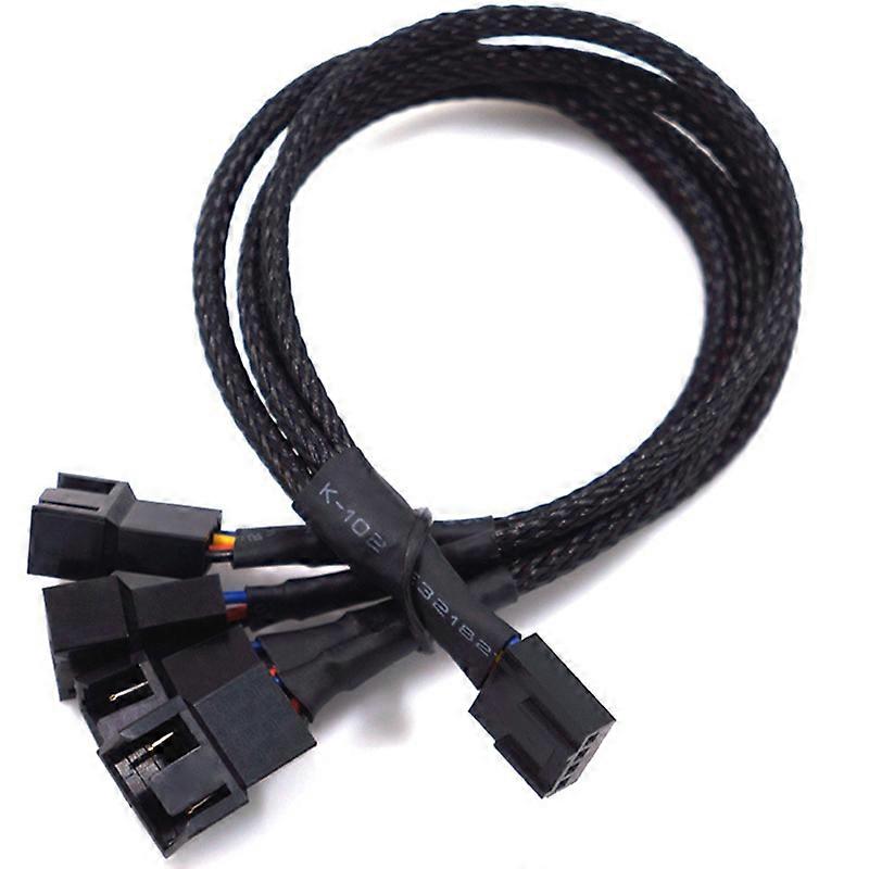 1 To 2/3/4 Ways Splitter Black Sleeved 27cm Extension Cable Connector 4Pin PWM Extension Cables 4 Pin Pwm Fan Cable