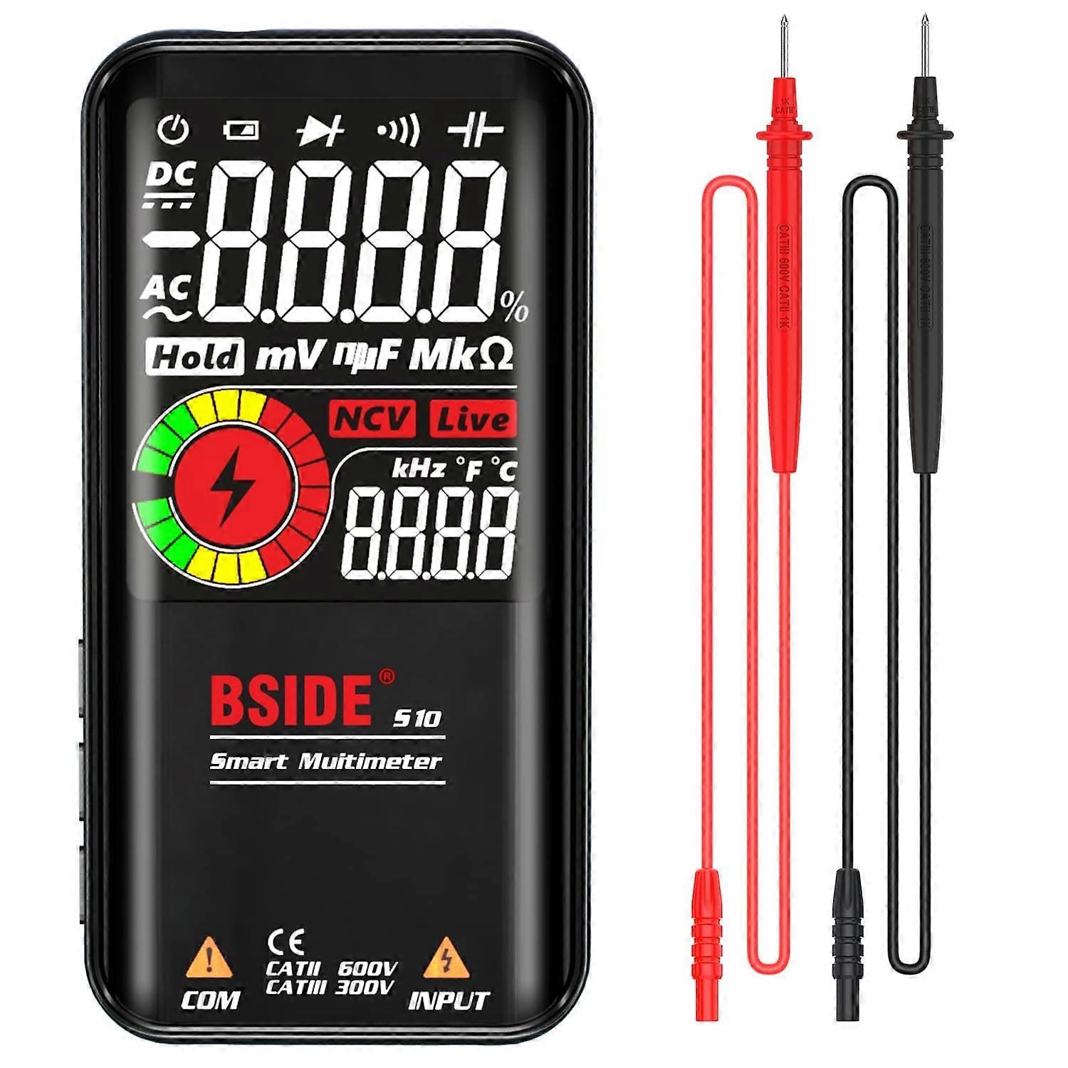 LCD Digital Multimeter 3 Results, 999 Counts, 9999 Count Self-Range Voltmeter, Resistance, Continuity, Frequency, Diode, Duty Cycle, Voltage Test Flas