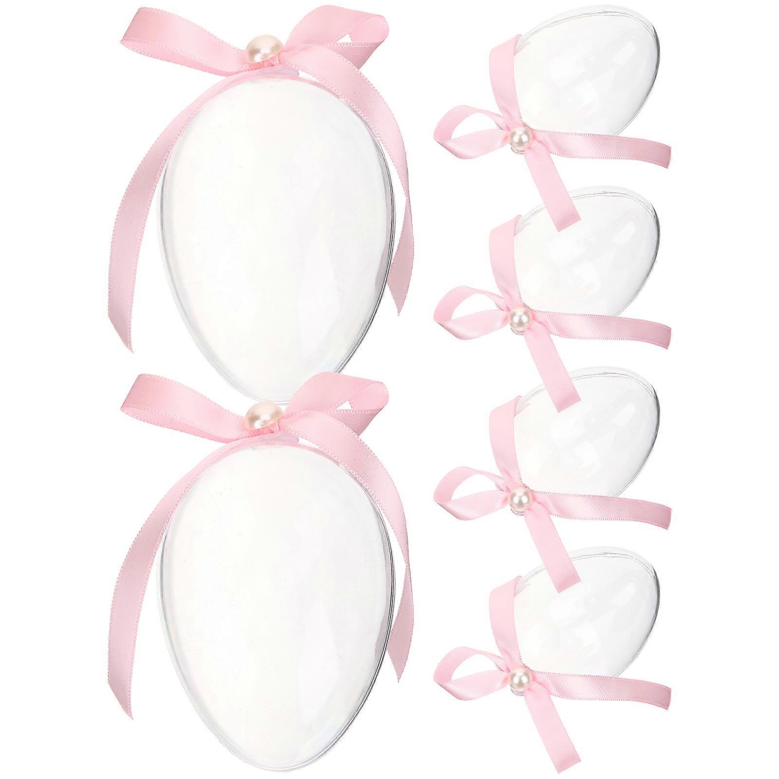 6 قطع عيد الفصح الحلوى مربع الإبداعية واضحة على شكل بيضة قابل للتعبئة حامل الحلوى لصالح عيد الفصح