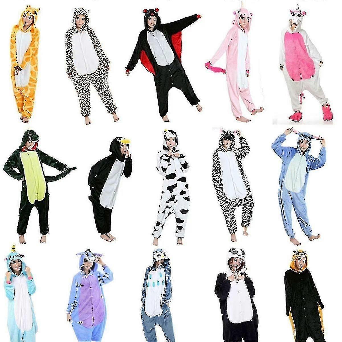 Unisex Adult Kigurumi Animal Character Costume Bodysuit Pyjamas Fancy 1onesie1