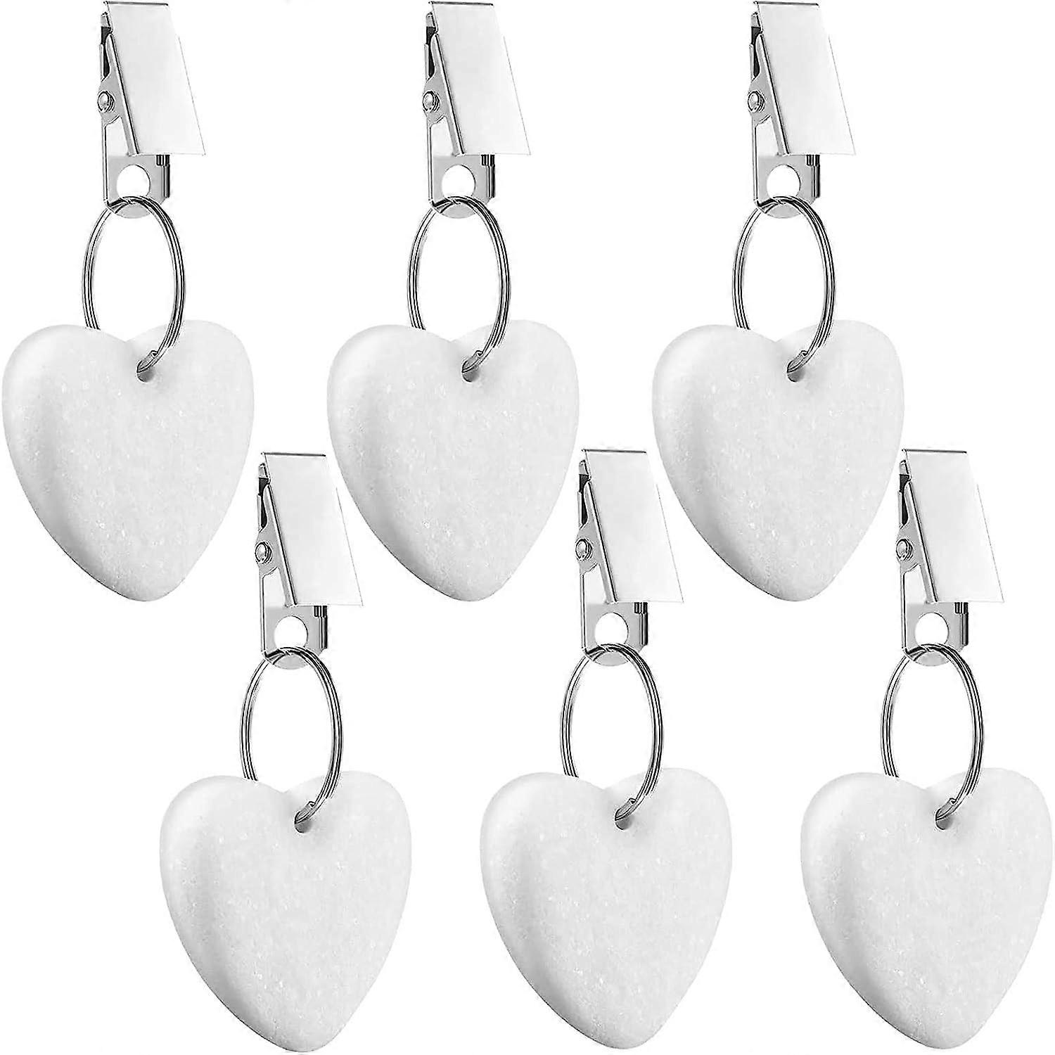 Tablecloth Weights Clothes Hangers, Heart Shaped Stone Tablecloth Weights Marble Table Cloth Clips For Outdoor Picnic Table Decoration