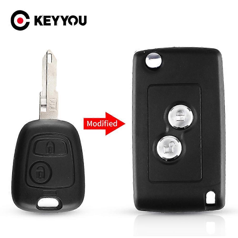 Modified 2 Buttons Filp Car Remote Key Case Shell Cover Fob Cover For Citroen C2 C3 Xsara Picasso For Peugeot 206 306 406